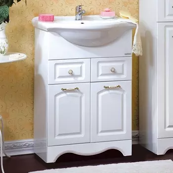 Тумба с раковиной Бриклаер Анна 60 белая