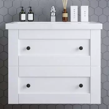 Тумба с раковиной Бриклаер Хелена 80 белая