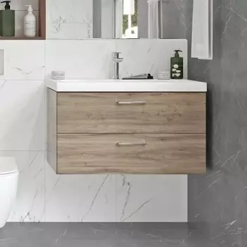 Тумба с раковиной Cersanit Lara 60, орех