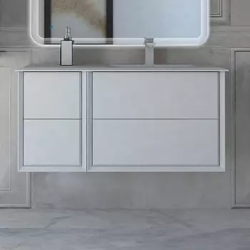 Тумба с раковиной Cezares Bellagio 106 bianco opaco