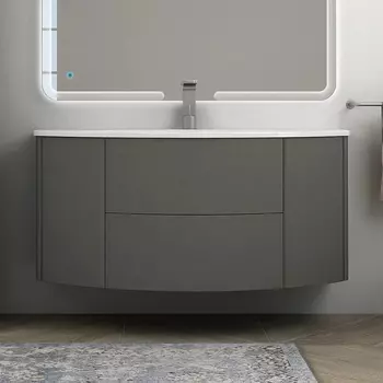 Тумба с раковиной Cezares Eden 120 grigio talpa opaco, раковина 50178