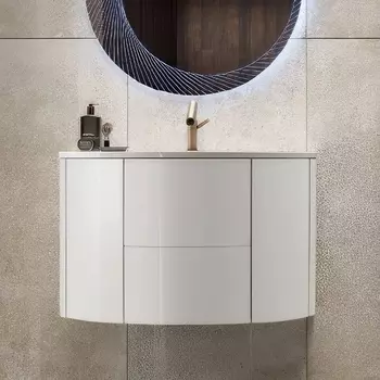 Тумба с раковиной Cezares Eden 91 bianco lucido, раковина 50177