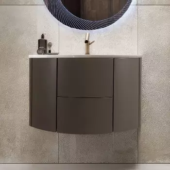 Тумба с раковиной Cezares Eden 91 grigio talpa opaco, раковина 50177