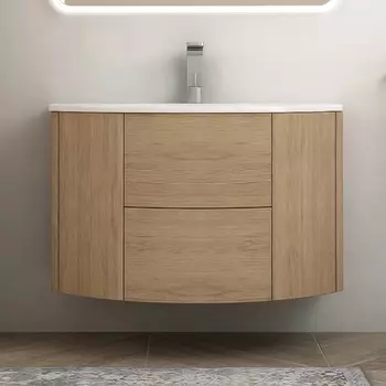 Тумба с раковиной Cezares Eden 91 rovere tabacco, раковина 50177