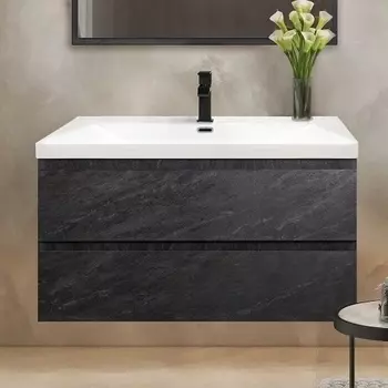 Тумба с раковиной Cezares Molveno 100, antracite, раковина Cezares CZR-1188-1000/500