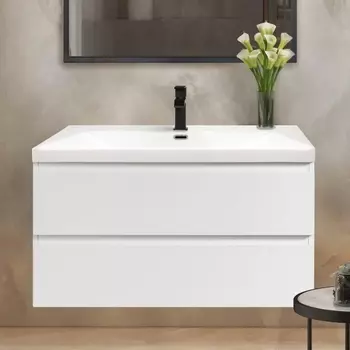 Тумба с раковиной Cezares Molveno 100, bianco ghiaccio, раковина Cezares CZR-1188-1000/500
