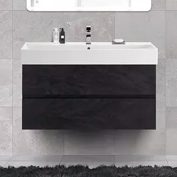 Тумба с раковиной Cezares Molveno 46 100 nero, с раковиной Cezares CZR-MIL-100-LVB