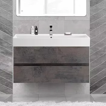 Тумба с раковиной Cezares Molveno 46 100 ossido, с раковиной Cezares CZR-MIL-100-LVB