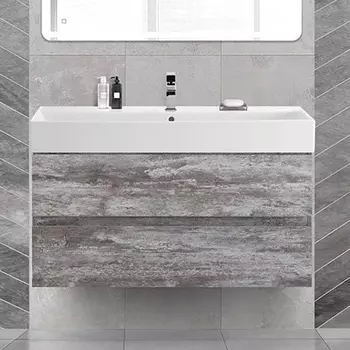 Тумба с раковиной Cezares Molveno 46 100 legno grigio, с раковиной Cezares CZR-MIL-100-LVB