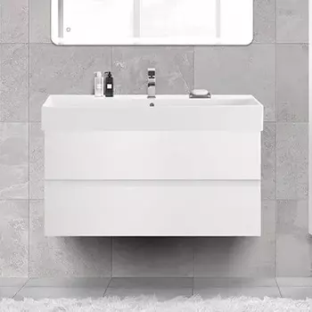 Тумба с раковиной Cezares Molveno 46 100 bianco ghiaccio, с раковиной Cezares CZR-MIL-100-LVB