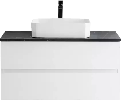 Тумба с раковиной Cezares Molveno 46 100 bianco ghiaccio, со столешницей