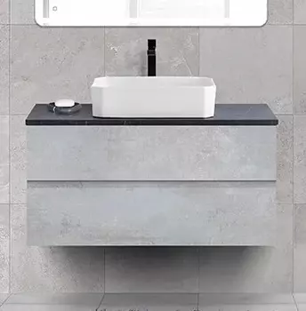 Тумба с раковиной Cezares Molveno 46 100 beton, со столешницей