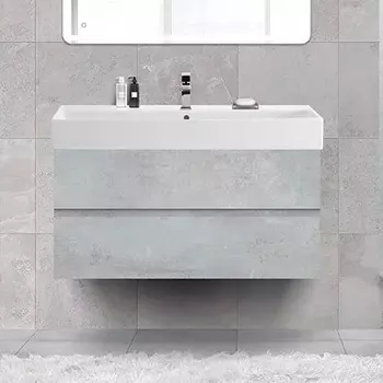 Тумба с раковиной Cezares Molveno 46 100 beton, с раковиной Cezares CZR-MIL-100-LVB