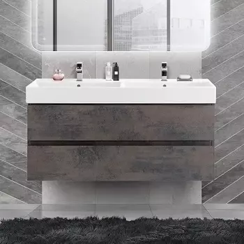 Тумба с раковиной Cezares Molveno 46 120 ossido, с раковиной Cezares CZR-MIL-120-2-LVB