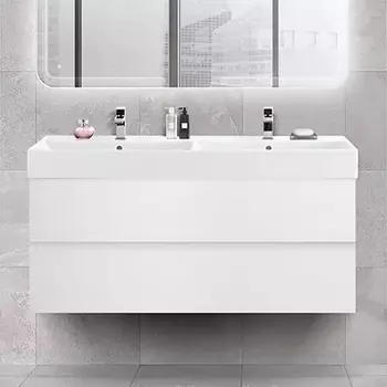 Тумба с раковиной Cezares Molveno 46 120 bianco ghiaccio, с раковиной Cezares CZR-MIL-120-2-LVB