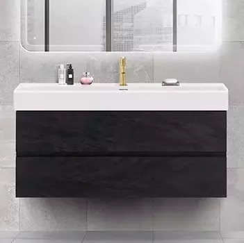 Тумба с раковиной Cezares Molveno 46 120 nero, с раковиной Cezares CZR-MIL-120-LVB
