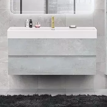 Тумба с раковиной Cezares Molveno 46 120 beton, с раковиной Cezares CZR-MIL-120-LVB