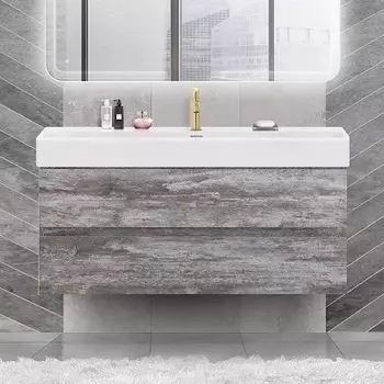 Тумба с раковиной Cezares Molveno 46 120 legno grigio, с раковиной Cezares CZR-MIL-120-LVB