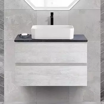 Тумба с раковиной Cezares Molveno 46 80 legno bianco, со столешницей