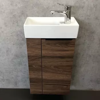 Тумба с раковиной Comforty Асти 40, дуб темно-коричневый 00-00000834