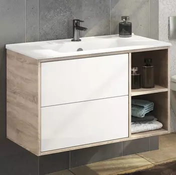 Тумба с раковиной Comforty Гамбург 90 дуб сонома 00004142225