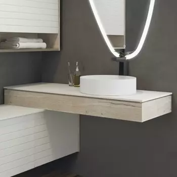 Тумба с раковиной Comforty Клеон R, 120, подвесная, дуб дымчатый 00-00001892