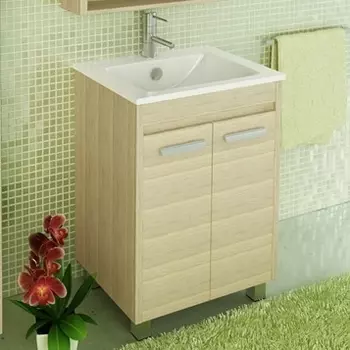 Тумба с раковиной Comforty Марио 60, напольная, сосна лоредо 00003131980