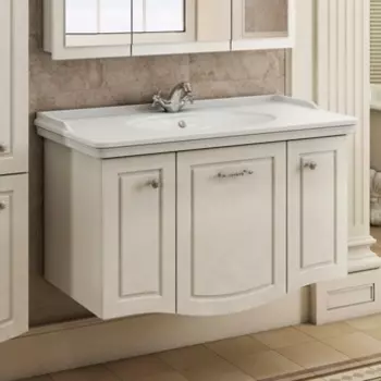 Тумба с раковиной Comforty Палини 100 белый глянец