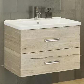 Тумба с раковиной Comforty Парма 80 дуб дымчатый 00004143491