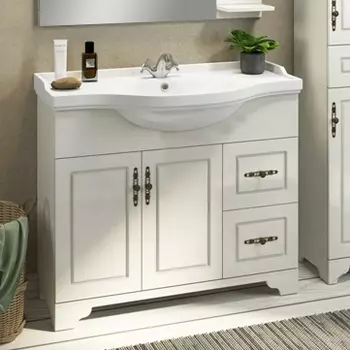 Тумба с раковиной Comforty Севилья 100 слоновая кость 00003132627