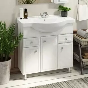 Тумба с раковиной Comforty Сочи 85 напольная