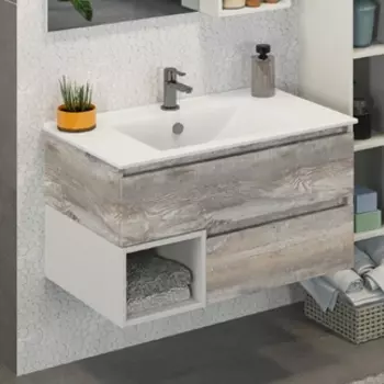 Тумба с раковиной Comforty Турин 90 дуб бежевый 00004136271