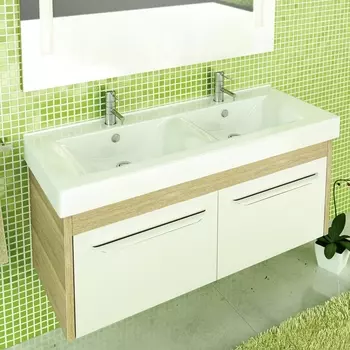 Тумба с раковиной Comforty Твикс 120 П сосна лоредо 00003126704