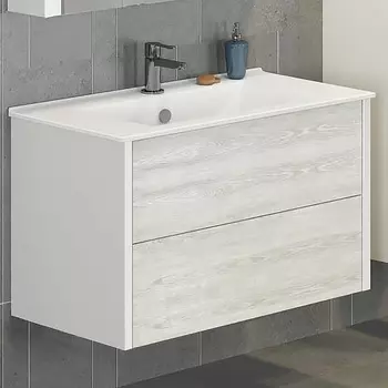 Тумба с раковиной Comforty Женева 90 дуб белый 00004137133