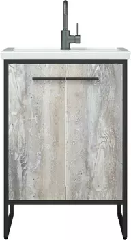 Тумба с раковиной Corozo Айрон 60 черный, антик