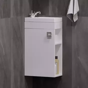 Тумба с раковиной Corozo Комо 40, подвесная, белая