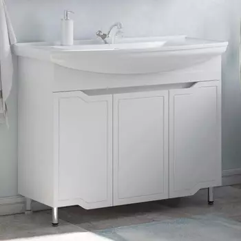 Тумба с раковиной Corozo Мирра 105 белая