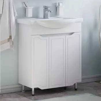 Тумба с раковиной Corozo Мирра 75 белая