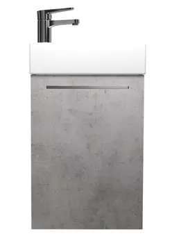 Тумба с раковиной Creto Pollino Beton, левая 15-1418-1419B+1418-001-0126