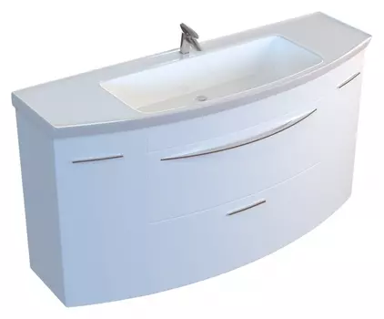 Тумба с раковиной De Aqua Лонг 140 белая