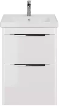 Тумба с раковиной Dreja Prime 60 белый глянец