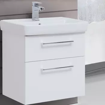 Тумба с раковиной Dreja Q max 70 белый глянец