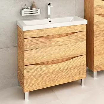 Тумба с раковиной Emmy Дакота 60 рустик соломенный