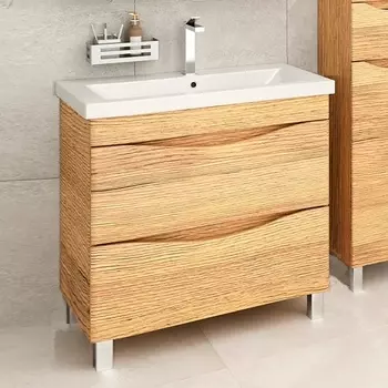 Тумба с раковиной Emmy Дакота 80 рустик соломенный