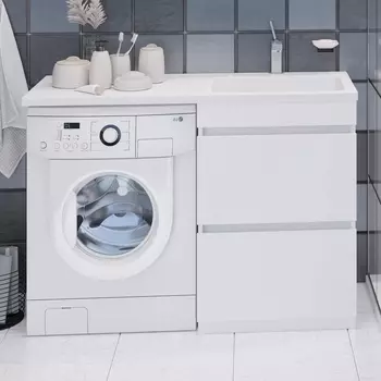 Тумба с раковиной Emmy Джерси 120 R, под стиральную машину