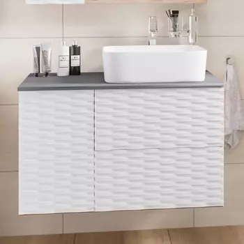 Тумба с раковиной Grossman Альба 80 веллингтон, белая