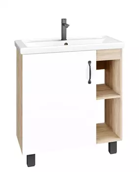 Тумба с раковиной Grossman Флай 70 дуб сонома, белая