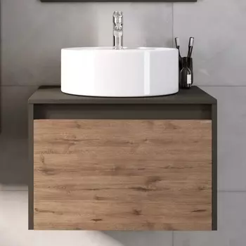 Тумба с раковиной Grossman Смарт 60 веллигтон, графит