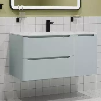 Тумба с раковиной Iddis Edifice 100 подвесная, голубая