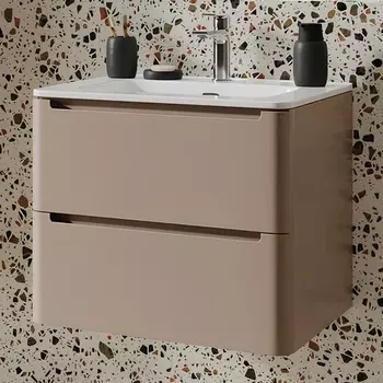 Тумба с раковиной Iddis Edifice 60 подвесная, капучино, раковина 0106000i28